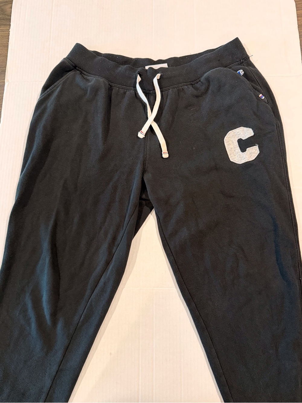 Champion Black Kids Joggers with White 'C' Logo